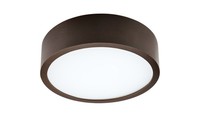 Led Deckenleuchte Braun Holz Glas Rund Ø27Cm 3000K 1700Lm Deckenlampe Flur Arbar