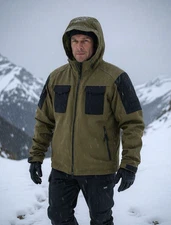 NWOT Men’s XL Jacket Green Hooded Tactical Waterproof Fleece Ski Fishing Outdoor