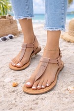 Marco Tozzi - Damen Sandale gr. 39 / Leder - Flache Schuhe - Exklusiv / R1B