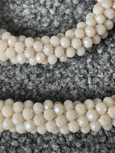 Beaded Faux Pearl Rope Chain Choker Style Necklace & Bracelet Set Duo Statement - Bild 2 von 10