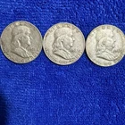 1961, 1963, 1963-D 50C Franklin Half Dollar