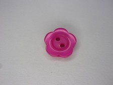 Pack Of 10 x Pearly Flower Shaped Baby Buttons 15mm Deep Pink D64