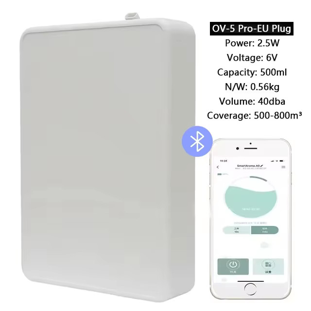 Smart Essential Oil Battery Diffuser Bluetooth App Control Coverage 500m³ Wall M thumbnail 10