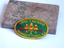 Na Tsi Hi OA Lodge 71 Monmouth Council New Jersey Vintage WWW OA Patch boy scout