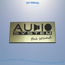 AUDIO SYSTEM 51x21mm Emblem gequetscht Badge ...