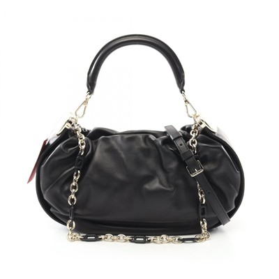 Roger Vivier Medium Hobo Hand Schultertasche RBWAOGS Leder Schwarz NEU Damen
