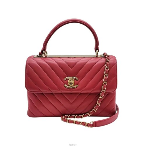 CHANEL Trendy CC Top Handle Shoulder Bag Pink 090912 151516886 [U]