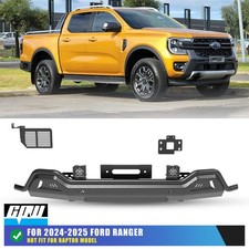For 2024-2026 Ford Ranger Protective Guard Front Bumper Wwinch Plate Led Lights