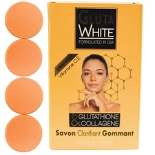 Gluta White Exfoliating Soap With Glutathione & Collagen Vitamin C with 4...