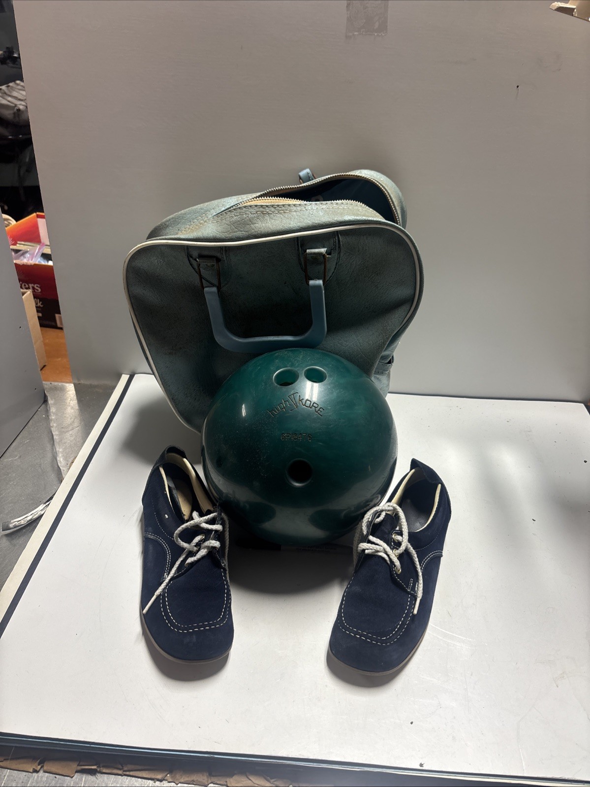 Vintage 12 Lb Ladies High Kore  Pro Bowling Ball with Green 