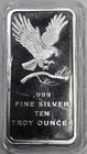 10oz .999 Silver Eagle SilverTowne Prospector Bar in Mint Pkg