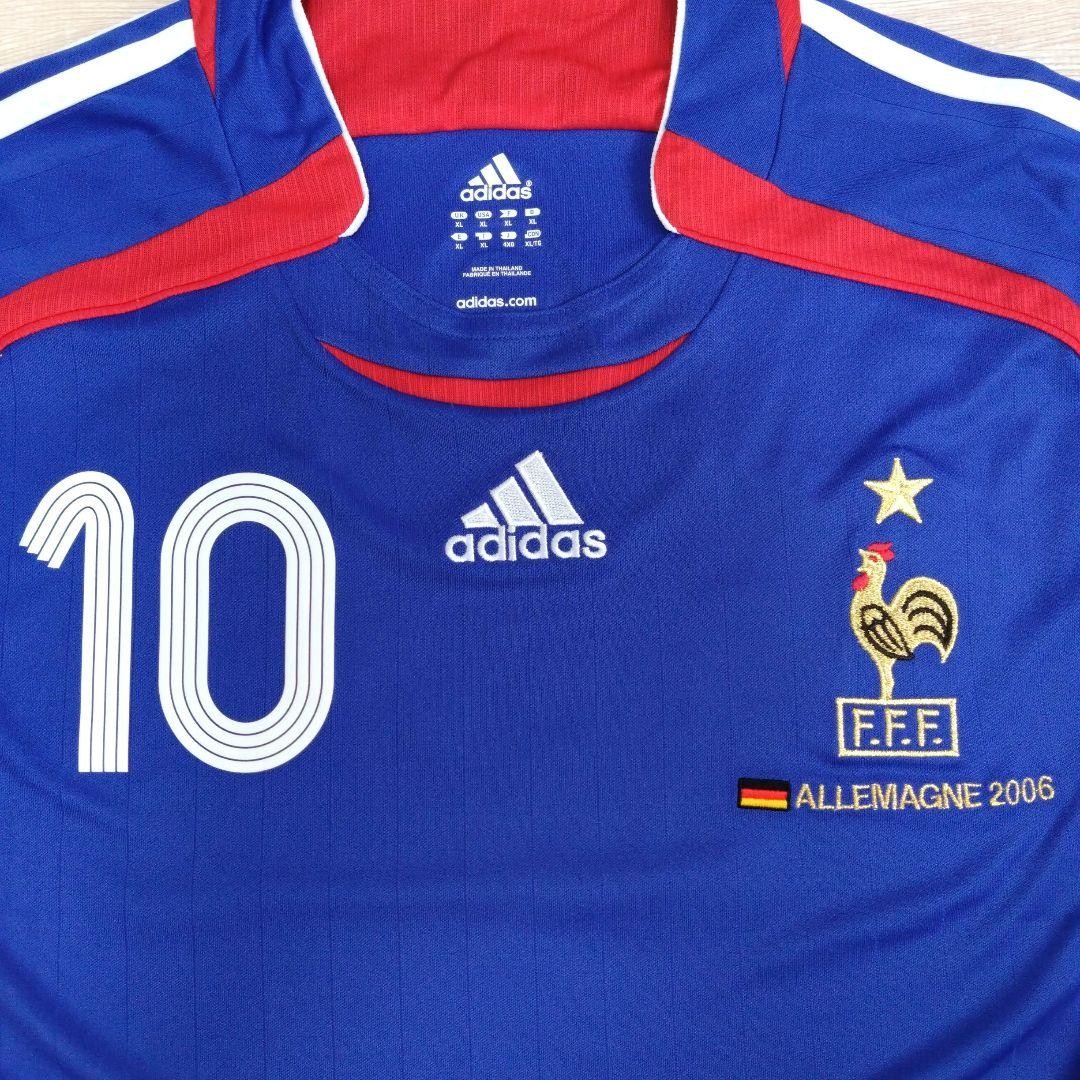 adidas フランス代表 2006 長袖 プラクティスシャツ/ドリルトップ M adidas France 2006 World Cup Home Long Sleeve Jersey XL Authentic