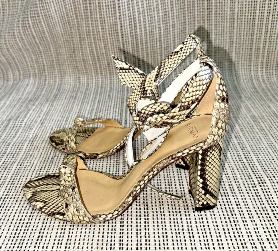 ALEXANDRE BIRMAN MULTI COLOR PYTHON ANKLE STRAP C… - image 6