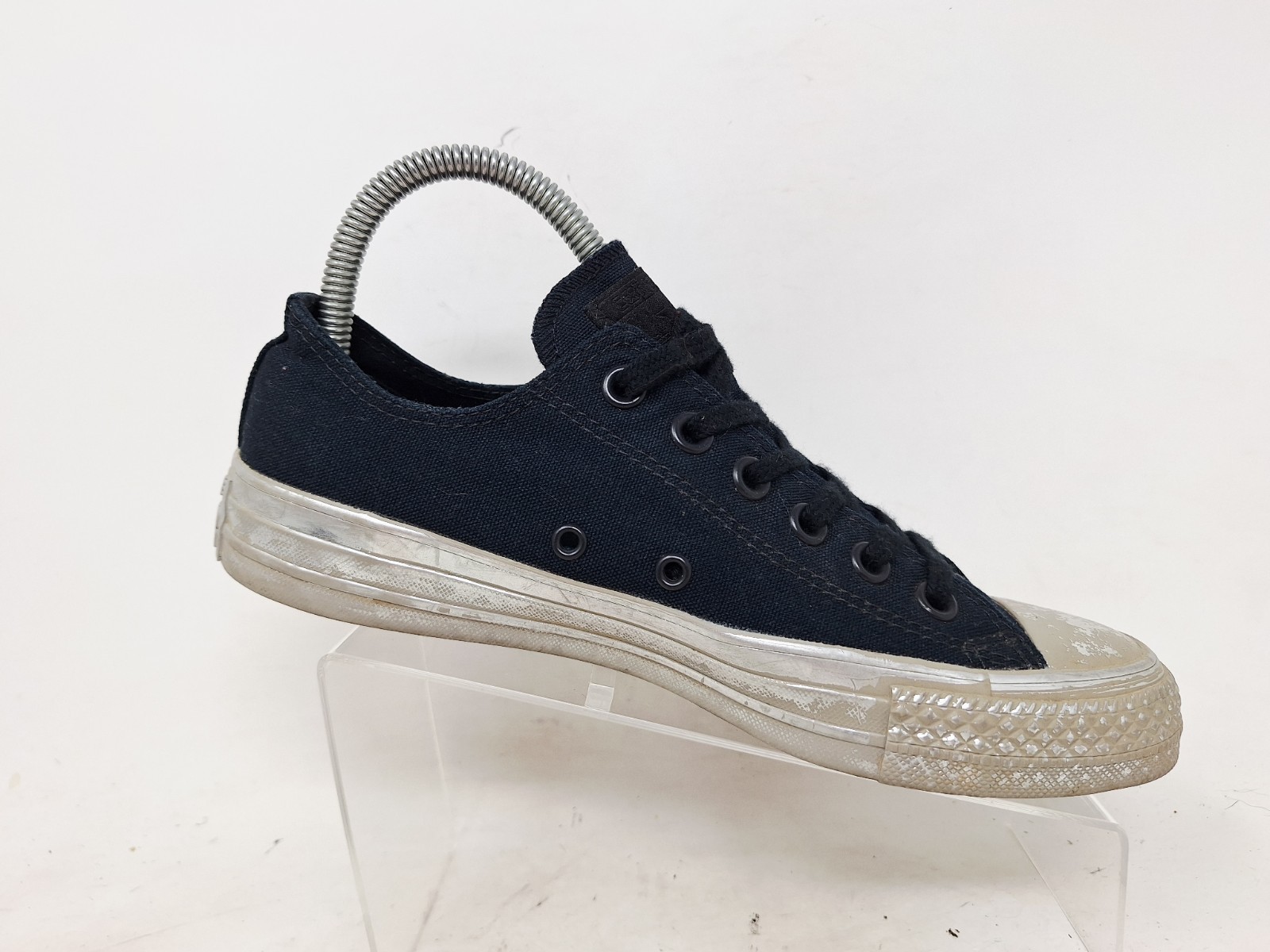 Converse All Star CTAS OX Shiny Silver Black Sneaker Men 5 / Women 7 thumbnail 3