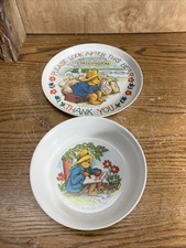 VTG 81 Paddington Bear Melamine Childs Cereal Bowl Plate Eden Toys Toy Dishes