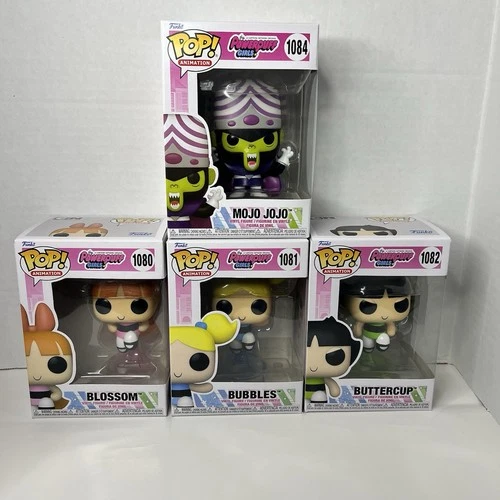 Funko Pop! Animation: Power Puff Girls & Mojo Jojo Lot - #1080 #1081 #1082 #1084