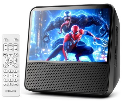 ROADOM 9.8'' Portable DVD Player with Screen, 7'' HD 1024*600 Digital Black 