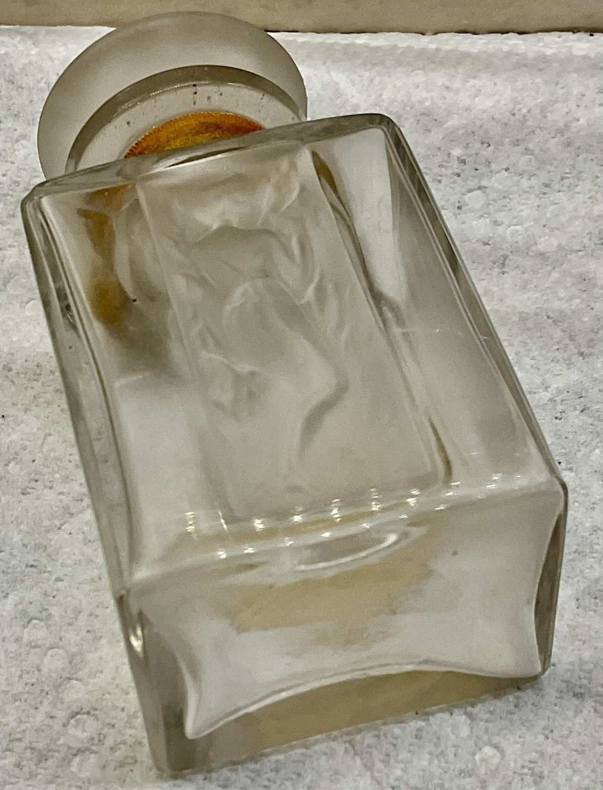 Vtg McBrady's Ideal Perfume bottle glass original label J E McBrady