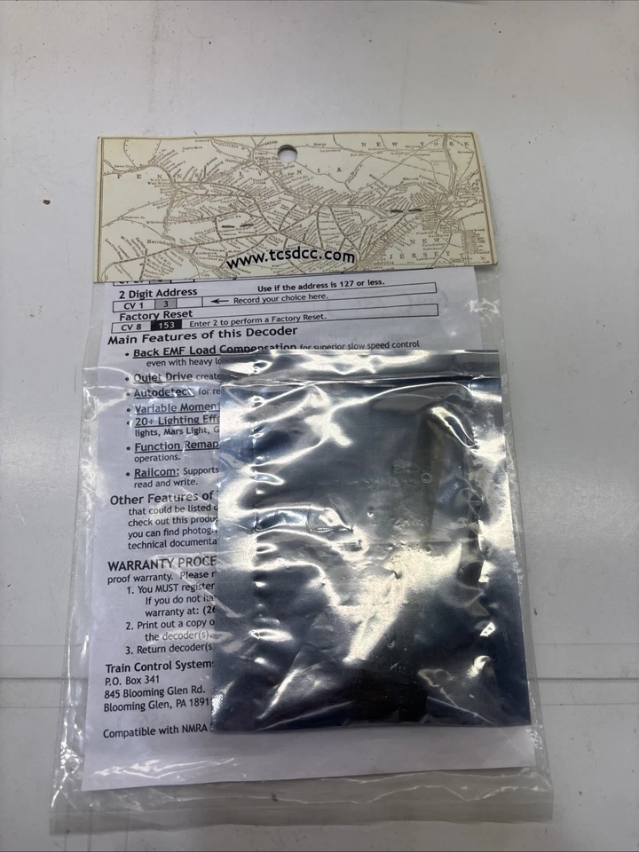 TCS 1416 ~ AS6 ~ 6 Function BEMF DCC Motor Decoder For Atlas HO ALCO S1 S2 S3 S4 - Image 2 of 2