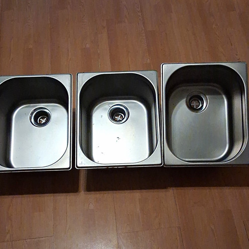 Stainless Steel Drop In 3 Compartment Sink For Food Service.12.5x10.5x8