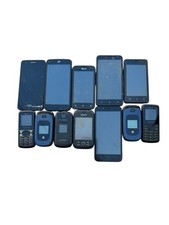 12 Phone Lot LG Samsung BLU Kyocera Vintage Flip Phones Smartphones Parts Repair