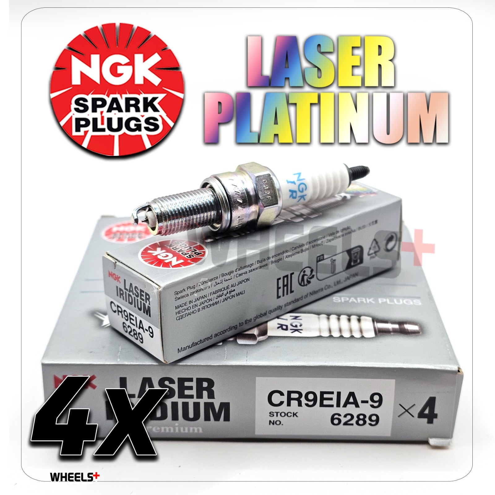 4 x NGK LASER IRIDIUM CR9EIA-9 6289 SPARK PLUG WHOLE ZX1000C NINJA ZX10R GSX