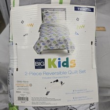 The Big One Comforter Set Twin XL Reversible Dino Dinosaur 2 Piece Bedding New