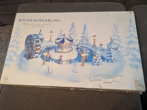 Kmart Winter Wonderland Christmas Building Centerpiece, Freestanding Plastic