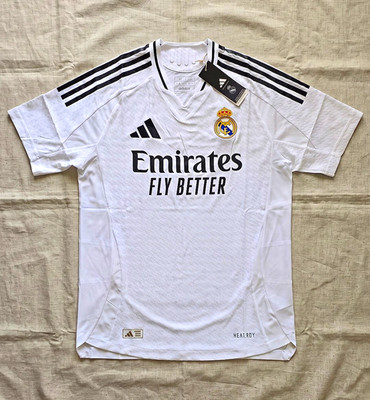 Original adidas Real Madrid Authentic Heimtrikot 2024/2025   Weiß   Größe M