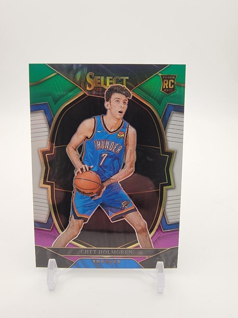 2022-23 Panini Select  Concourse Chet Holmgren #83 Green White Purple Prizm (RC)