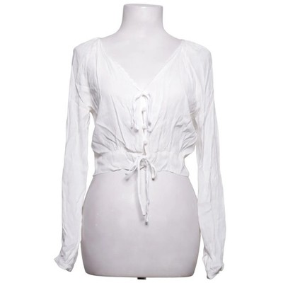 The Editor's Market, Wickelbluse, Größe: L, Weiß, Einfarbig, Damen #4Ey