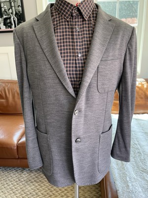 Z ZEGNA Shirt Jacket TECHMERINO WASH&GO Size 56R Grey Wool Blend 577713 1XPKGO
