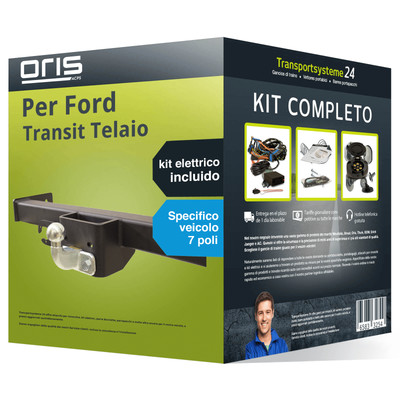Pacco Gancio traino fisso per Ford Transit 13-16 e un e-kit spec. a 7