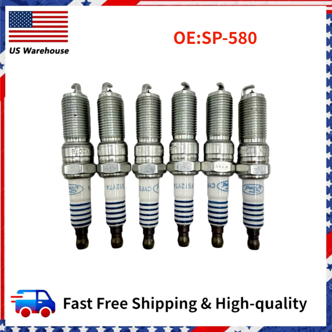 6 Pack - For  Motorcraft SP534 SP580 SP580X Iridium Spark Plug CYFS12YT4X New