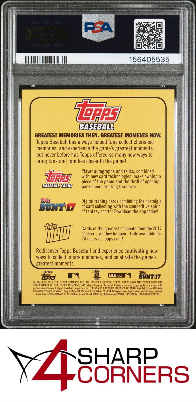 2017 TOPPS REDISCOVER TOPPS PROMO JACKIE ROBINSON HOF PSA 10 view 2