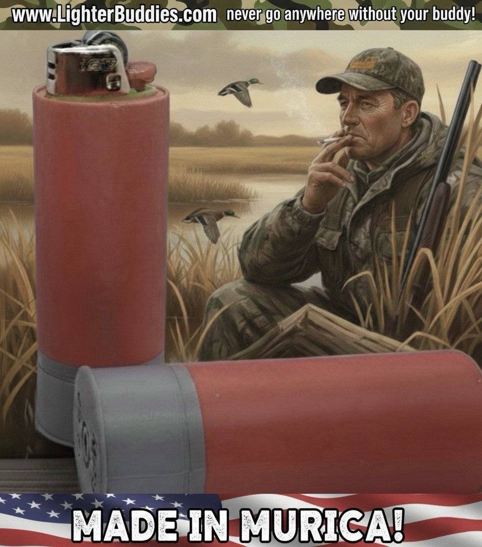 Buddies Shotgun 12ga Shell Bic Lighter Sleeve Cover
