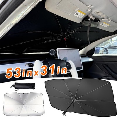 53'' Car Windshield Sun Shade Umbrella UV Blocking Heat Insulation for Most Honda