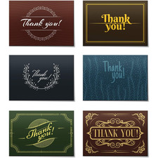 24pcs Thank You Cards Set, Includes Blank Cards Envelopes with Stickers, 4x6