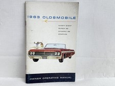 1963 Oldsmobile 88 Super 88 98 Starfire Original Owners Manual