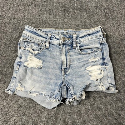 American Eagle Shorts Womens Next Level Stretch Denim Midi