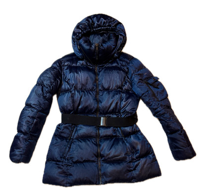 SAM S13 New York Hooded Down Belted Puffer Jacket Women's Size M Navy Blue