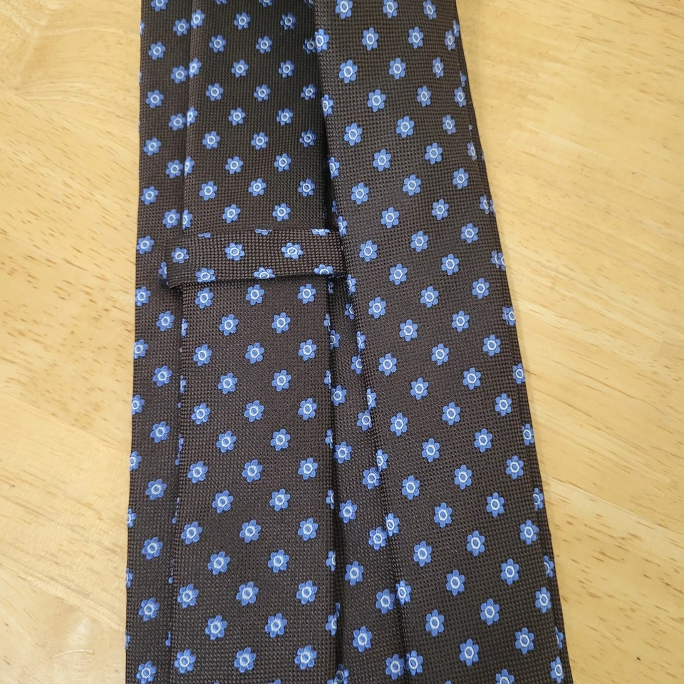 Accesorio Corbata Clásico Para Hombre SUITSUPPLY Azul Marino Floral Seda Foto 3 de 4