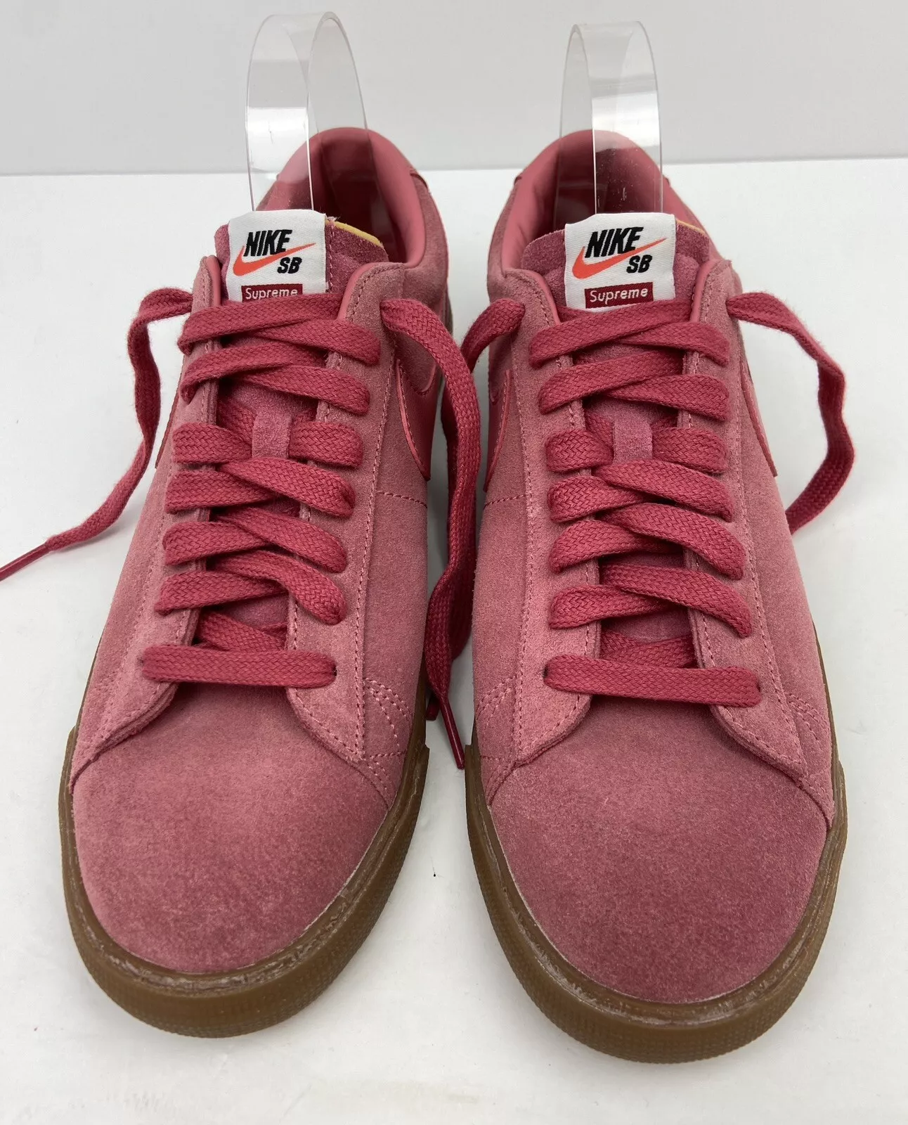 Nike Supreme x SB Blazer GT Low Desert Bloom homme 8,5 rose daim gomme semelles