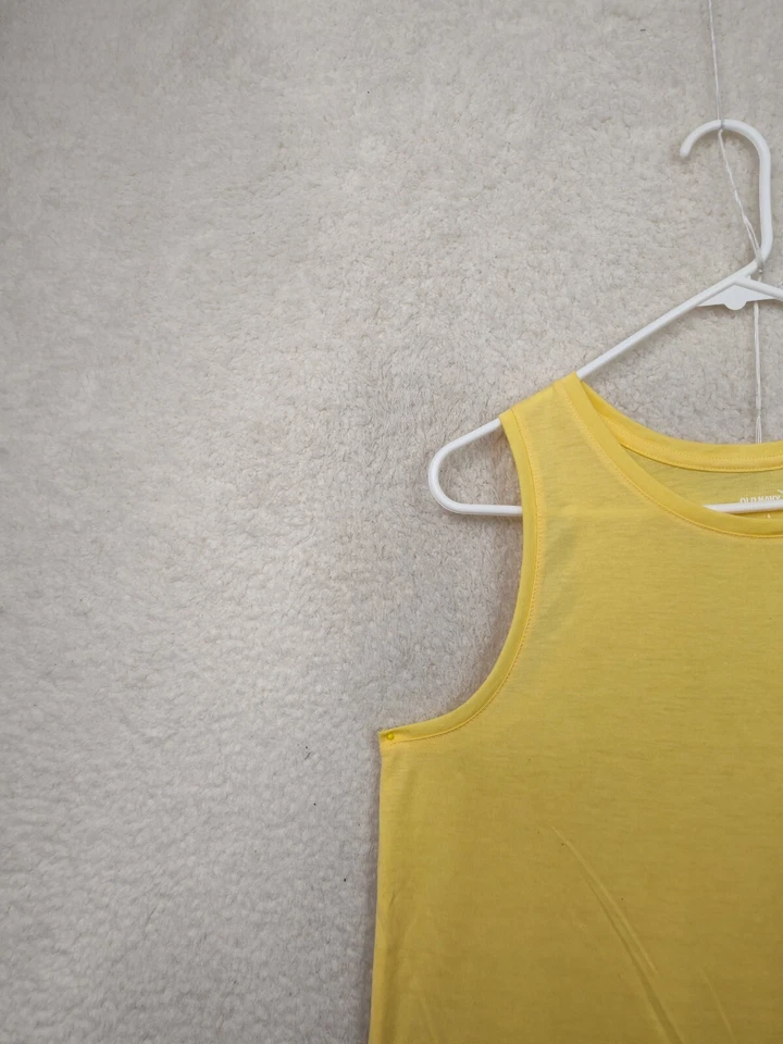 Camiseta sin mangas Old Navy para mujer grande amarilla mezcla de algodón sin mangas Active Go Dry Foto 2 de 4