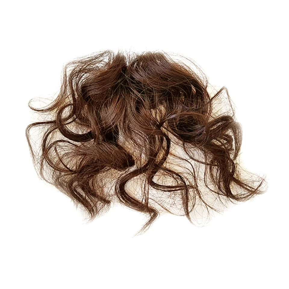 Thin Mini Clip in Natural Curly Neat Air Fringe Clip in Remy Human Hair Bangs - Image 4 of 4