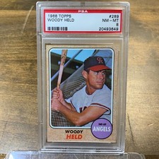 1968 Topps Woody Held #289 *Angels* PSA 8 NM-MT