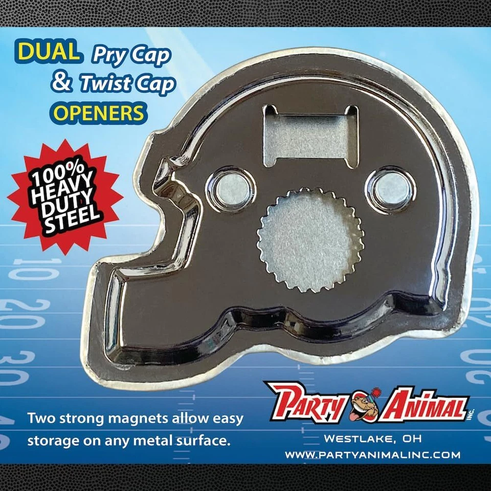 Casco de fútbol americano NFL ABRELATAS ~ Imán de acero de alta resistencia ~ TODOS LOS EQUIPOS Foto 2 de 2