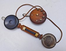 Ancien TELEPHONE MURAL BOIS - old phone