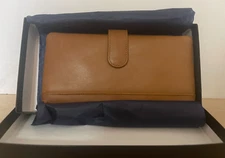 NEW ili New York Smartphone Wallet Antique Saddle Leather RFID Blocking