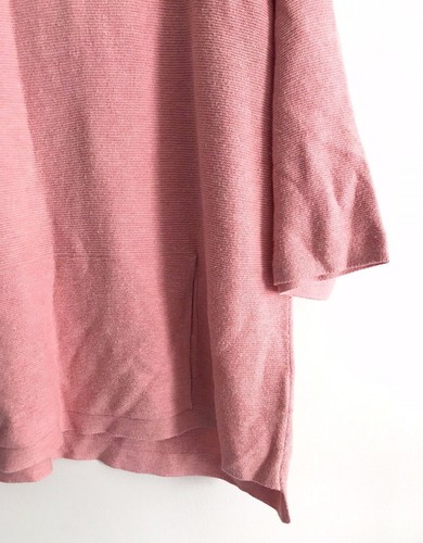 J Jill Purejill Knit V-neck Pullover Womens M Pink Short Sleeves Top Cotton Silk - Picture 4 of 9
